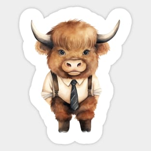 American Bison Wearing a Tie Sticker